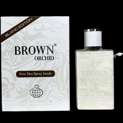 Brown orchid blanc